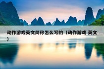 动作游戏英文简称怎么写的（动作游戏 英文）