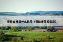 冒险者升级什么称号（冒险者等级奖励）