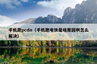 手机跑pcdn（手机跑电快是啥原因啊怎么解决）