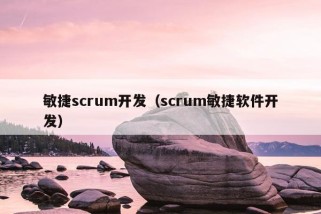 敏捷scrum开发（scrum敏捷软件开发）