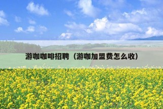 游咖咖啡招聘（游咖加盟费怎么收）