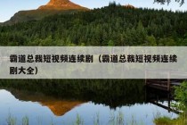 霸道总裁短视频连续剧（霸道总裁短视频连续剧大全）