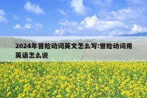 2024年冒险动词英文怎么写:冒险动词用英语怎么说