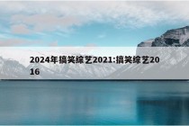 2024年搞笑综艺2021:搞笑综艺2016