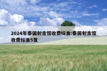 2024年泰国射击馆收费标准:泰国射击馆收费标准5发