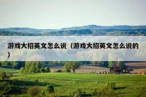 游戏大招英文怎么说（游戏大招英文怎么说的）