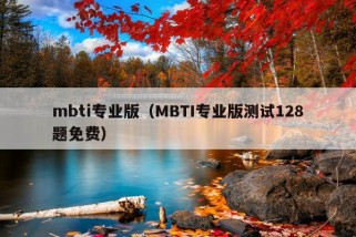 mbti专业版（MBTI专业版测试128题免费）