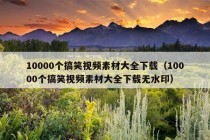 10000个搞笑视频素材大全下载（10000个搞笑视频素材大全下载无水印）