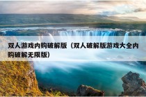 双人游戏内购破解版（双人破解版游戏大全内购破解无限版）