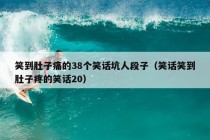 笑到肚子痛的38个笑话坑人段子（笑话笑到肚子疼的笑话20）