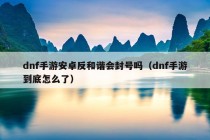 dnf手游安卓反和谐会封号吗（dnf手游到底怎么了）