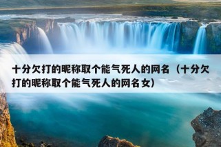 十分欠打的昵称取个能气死人的网名（十分欠打的昵称取个能气死人的网名女）