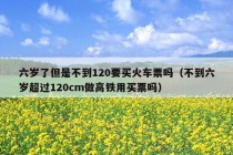 六岁了但是不到120要买火车票吗（不到六岁超过120cm做高铁用买票吗）