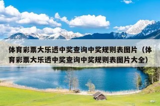 体育彩票大乐透中奖查询中奖规则表图片（体育彩票大乐透中奖查询中奖规则表图片大全）