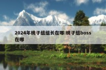 2024年桃子组组长在哪:桃子组boss在哪