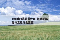 cosplay意思是什么（cosplay是什意思什么意思）