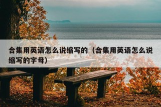 合集用英语怎么说缩写的（合集用英语怎么说缩写的字母）