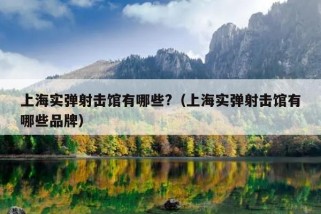 上海实弹射击馆有哪些?（上海实弹射击馆有哪些品牌）