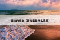 冒险的概念（冒险是指什么意思）