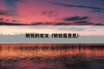 敏锐的定义（敏锐是意思）