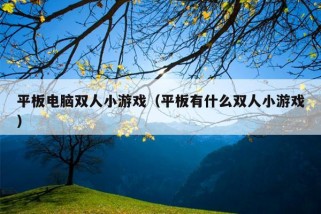 平板电脑双人小游戏（平板有什么双人小游戏）