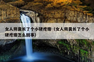 女人阴囊长了个小硬疙瘩（女人阴囊长了个小硬疙瘩怎么回事）