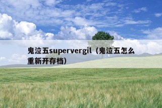 鬼泣五supervergil（鬼泣五怎么重新开存档）