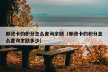 邮政卡的积分怎么查询余额（邮政卡的积分怎么查询余额多少）