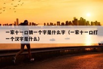 一家十一口猜一个字是什么字（一家十一口打一个汉字是什么）