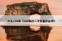 什么120天（120天打一个字是什么字）