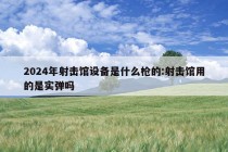 2024年射击馆设备是什么枪的:射击馆用的是实弹吗