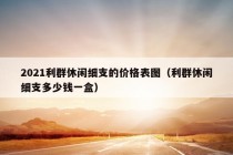 2021利群休闲细支的价格表图（利群休闲细支多少钱一盒）