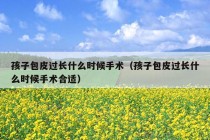 孩子包皮过长什么时候手术（孩子包皮过长什么时候手术合适）