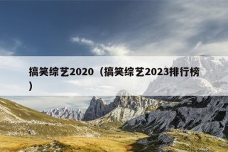 搞笑综艺2020（搞笑综艺2023排行榜）