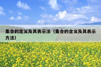 集合的定义及其表示法（集合的含义及其表示方法）