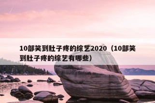 10部笑到肚子疼的综艺2020（10部笑到肚子疼的综艺有哪些）