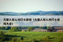 火柴人双人对打小游戏（火柴人双人对打小游戏大全）