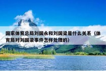 国家体育总局刘国永和刘国梁是什么关系（体育局对刘国梁事件怎样处理的）