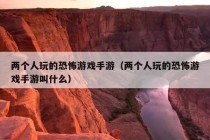 两个人玩的恐怖游戏手游（两个人玩的恐怖游戏手游叫什么）