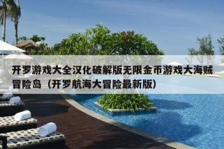 开罗游戏大全汉化破解版无限金币游戏大海贼冒险岛（开罗航海大冒险最新版）