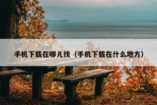 手机下载在哪儿找（手机下载在什么地方）