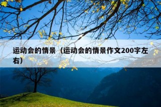 运动会的情景（运动会的情景作文200字左右）