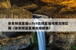 体育频道直播cctv5在线直播观看女排比赛（体育频道直播女排联赛）