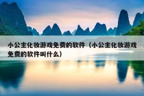 小公主化妆游戏免费的软件（小公主化妆游戏免费的软件叫什么）