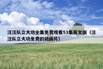 汪汪队立大功全集免费观看53集英文版（汪汪队立大功免费的动画片）