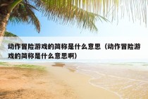 动作冒险游戏的简称是什么意思（动作冒险游戏的简称是什么意思啊）