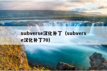 subverse汉化补丁（subverse汉化补丁70）