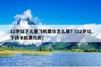 12岁以下儿童飞机票价怎么算?（12岁以下孩子机票几折）