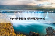 cq40网卡驱动（网卡驱动9462）