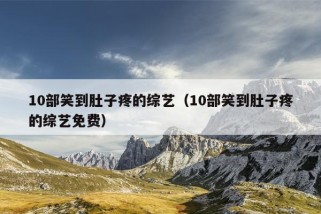 10部笑到肚子疼的综艺（10部笑到肚子疼的综艺免费）